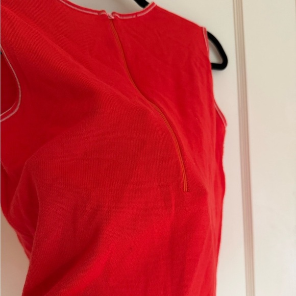 Vintage 70s Orange Acrylic Sleeveless Top - Picture 5 of 5